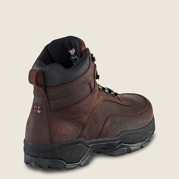 Red Wing Mens Hiking Boots - Truhiker - 6-inch Waterproof Soft Toe - Dark Brown - IMW698235